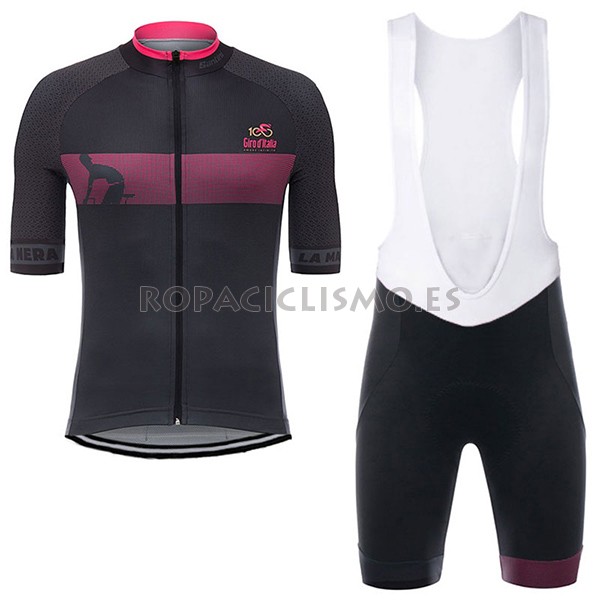 2017 Maillot Giro d'Italia tirantes mangas cortas negro